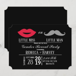 "chalkboard small man or Little miss gender" Inbjudningar
