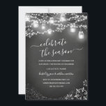 Chalkboard Snowflake String Ljus Red jul Inbjudningar<br><div class="desc">Mer Söt julinbjudan i Little Bayleigh Store!</div>