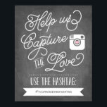 Chalkboard Social Media Hashtag | Bröllop Decor Poster<br><div class="desc">Chalkboard hashtag skriver ut underbart för många tillfälle som bröllop,  förlovningsfester,  möhippor,  babyduschar. Använda din egen unika hashtagg i den här personligen poster. Ni kan ändra storleka och det är underbart för ram.</div>