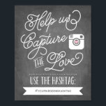 Chalkboard Social Media Hashtag | Bröllop Decor Poster<br><div class="desc">Chalkboard hashtag skriver ut underbart för många tillfälle som bröllop,  förlovningsfester,  möhippor,  babyduschar. Använda din egen unika hashtagg i den här personligen poster. Ni kan ändra storleka och det är underbart för ram.</div>