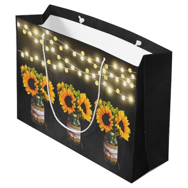 Chalkboard Solrossolrosrot Rustic String Ljus Gift (Baksidan Vinklad)