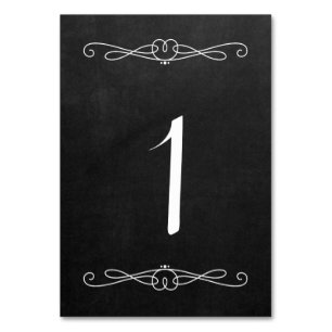 Chalkboard Stil 3,5 tum x 5 tum #1 Bordsnummer