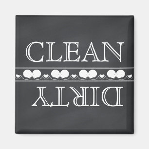 Chalkboard Stil Dishwasher Magnet Clean & Dirty