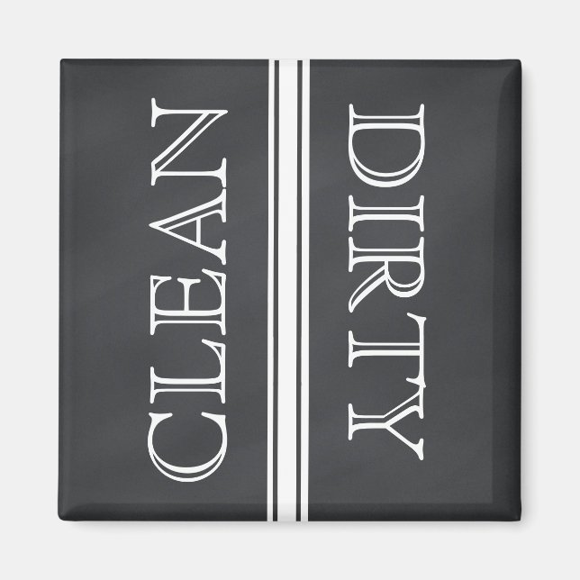 Chalkboard Stil Dishwasher Magnet Clean & Dirty (Framsidan)