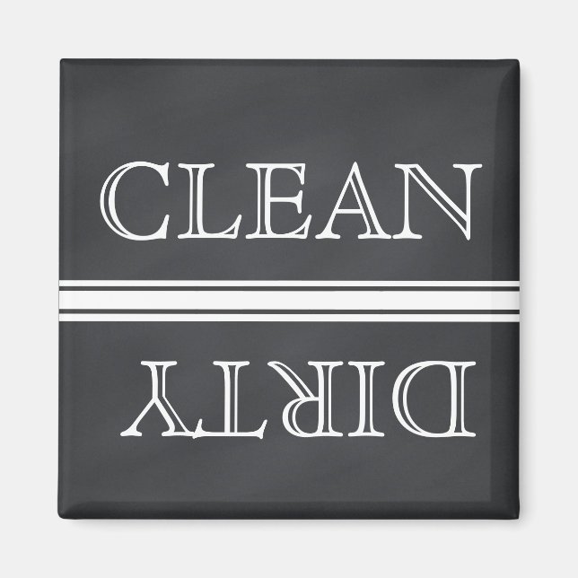 Chalkboard Stil Dishwasher Magnet Clean & Dirty (Framsidan)