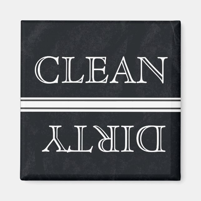 Chalkboard Stil Dishwasher Magnet Clean & Dirty (Framsidan)