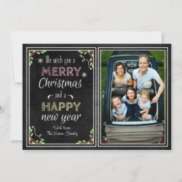 Chalkboard Stil Vi önskar er ett God jul Julkort