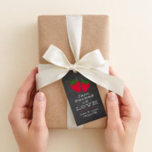 Chalkboard Strawberry Sylt Favor Presentetikett