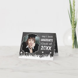 Chalkboard Studenten bjuder in ditt foto Tack Kort