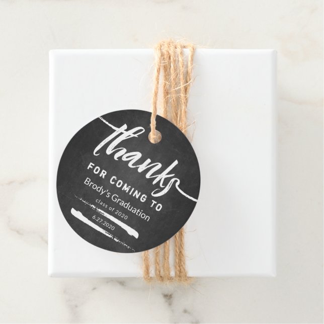 Chalkboard Studenten Tack för att du kom Gåvor Etiketter (På plats)