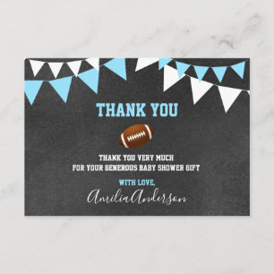 Chalkboard TACK Blue FOOTBALL BOY babydusch Inbjudningar