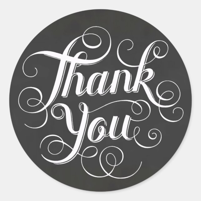 Chalkboard Tack Sticker Runt Klistermärke (Framsida)