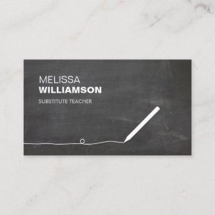 Chalkboard Teacher, Affärskortet Educator Visitkort