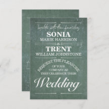 Chalkboard Teacher Bröllop