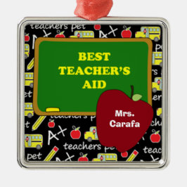 Chalkboard Teacher's Aid-julprydnad Julgransprydnad Metall