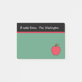 Chalkboard Teacher's Apple Post It Notes Gift Post-it Block