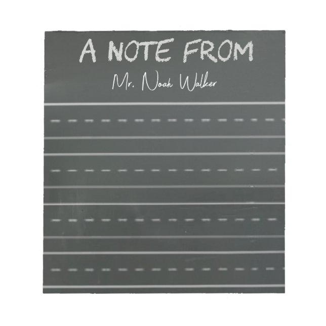  Chalkboard Themed Notes Anteckningsblock (Framsida)