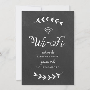 Chalkboard themed Wi-Fi Sign