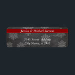 Chalkboard-trendiget helgdag-julsnowflake returadress etikett<br><div class="desc">Modern och attraktiv professionell med contemporary pekdon. En liten elegans och stil.Anpassa med din monograminformation till att börja med,  namn och adress.</div>