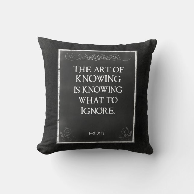 Chalkboard-typografi med en inspirationsoffert kudde (Framsida)
