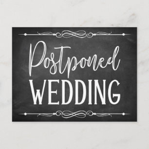 Chalkboard-typografi uppskjuten Bröllop-kort Vykort