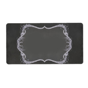 Chalkboard Typografiska Löv Swirl Rustic Bröllop Fraktsedel