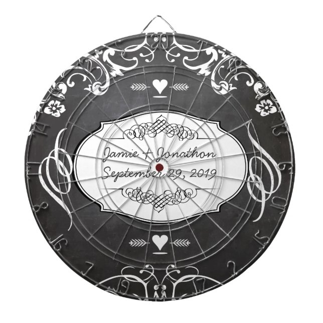 Chalkboard Typography Bröllop Piltavla (Framsidan)