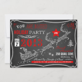Chalkboard Typography julfest bjudan Inbjudningar