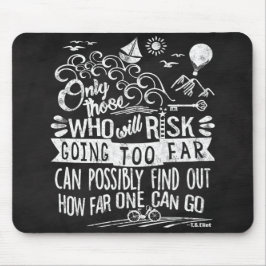 Chalkboard Typography Motivational Quote Äventyr Musmatta