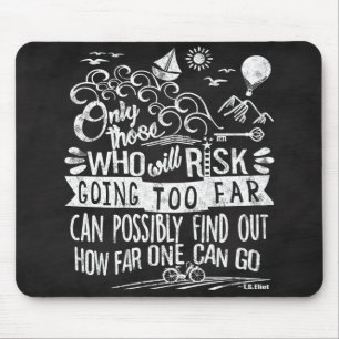Chalkboard Typography Motivational Quote Äventyr Musmatta