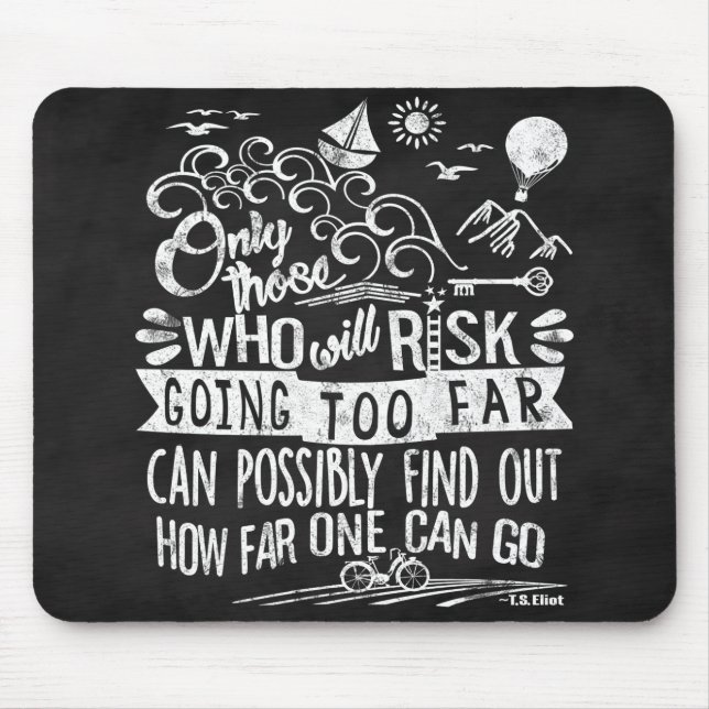 Chalkboard Typography Motivational Quote Äventyr Musmatta (Framsidan)