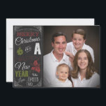 Chalkboard Typography Photo jul Card Julkort<br><div class="desc">Chalkboard Typography Photo jul Card</div>