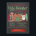 Chalkboard Ugly Sweater-julfest-inbjudan Inbjudningar<br><div class="desc">Våldsfull julfest med tre fula tröjor på en kritbakgrund. Du kan enkelt anpassa de här inbjudningarna till din roligt från ful sweater-julfesten genom att helt enkelt lägga till dina uppgifter i det teckensnitt som du föredrar stil och färg.</div>