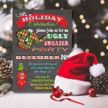 Chalkboard Ugly Sweater-julfest-inbjudan Inbjudningar<br><div class="desc">Toppen coola Ugly Sweater Helgdag julfest med en illustration av en ful svettare,  roligt-typografi och banderoller på en kritersbakgrund. McBooboos illustration av hand plockade.</div>