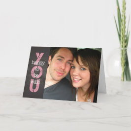 Chalkboard-Valentines Lycklig för att vara med DIG Helgkort