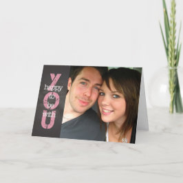 Chalkboard-Valentines Lycklig för att vara med DIG Helgkort