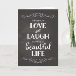 Chalkboard - Valentineserna Kärlek, Laugh, BeSnygg Helgkort