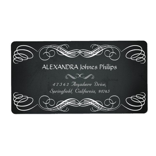 Chalkboard-Vintage med fetstil Fraktsedel (Framsidan)
