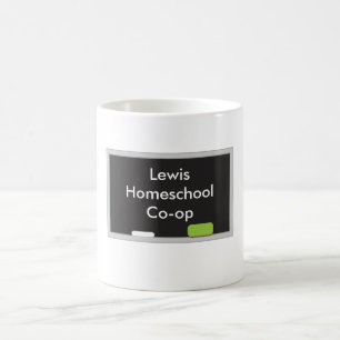 Chalkboard visningar din hemskola kaffemugg