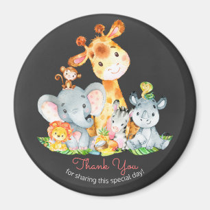 Chalkboard Watercol Cute Jungle Animals Tack Magnet
