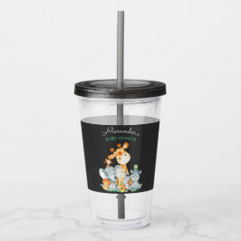 Chalkboard Watercol Cute Safari Jungle Baby Shower Take Away Mugg
