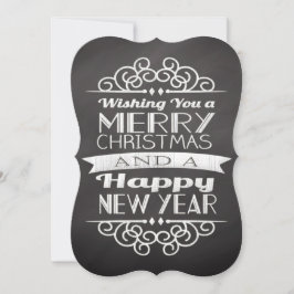 Chalkboard Wishing You God jul Inbjudningar