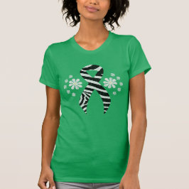 Chalkboard Zebra tryck Ribbon T-shirt
