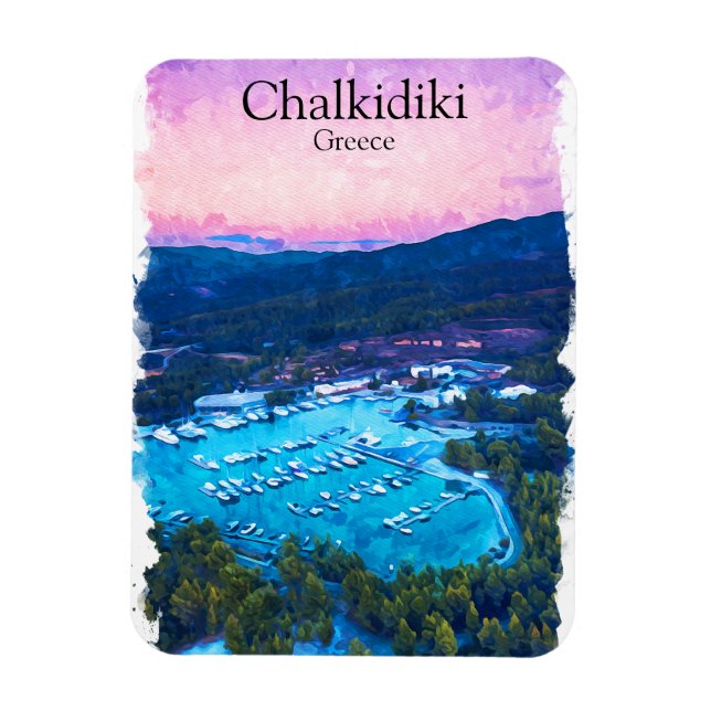 Chalkidiki Greece liggande Magnet (Vertikal)