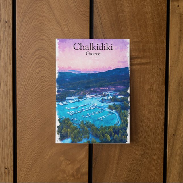 Chalkidiki Greece liggande Vykort (chalkidiki greece postcard)