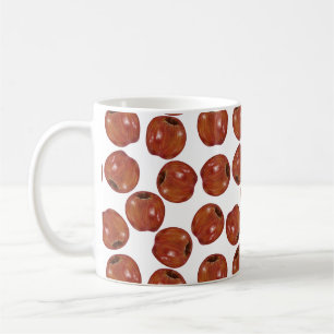 Chalktexturerade äpplen - vit kaffe Mugg
