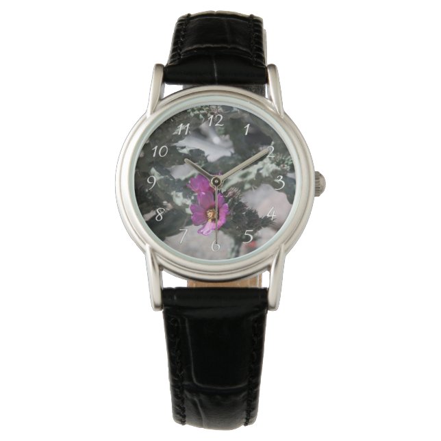 Challa Kaktus i blomning Armbandsur (Framsida)