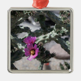 Challa Kaktus i blomning Julgransprydnad Metall