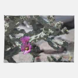 Challa Kaktus i blomning Kökshandduk