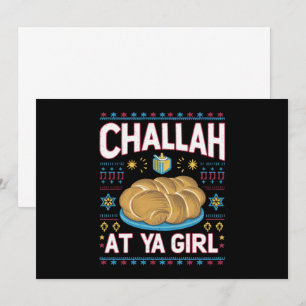 Challah At Ya Girl Roligt Hanukkah Mat Chanukah Inbjudningar